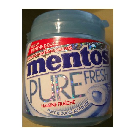 50 Dragees Mentos Gum Pure Fresh Mentos