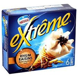 720Ml 6 Cornets Extreme Rhum/Raisin Nestle