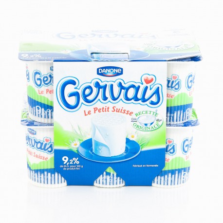 Petits suisses nature 9,5% MG GERVAIS : les 12 pots de 60 g à Prix Carrefour