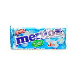 Mentos 3Rouleaux Menthe 114G