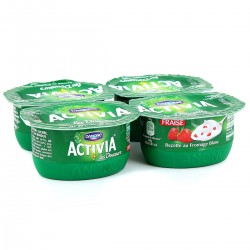 4X120G Yaourt Fromage Blanc Fraise Activia