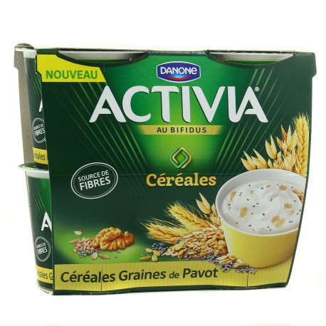 4X120G Activia Graine De Pavot