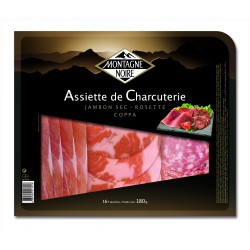 180G Assortiment Raclette Montagne Noire Jambon Sec, Coppa,