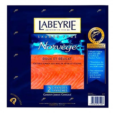 75G 2 Tranches Saumon Fume Norvege Labeyrie
