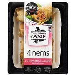 Tradition Asie Nem Crevettes Crabe X4 280G