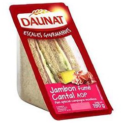 190G Sandwich Tranche Jambon Fume Cantal Daunat