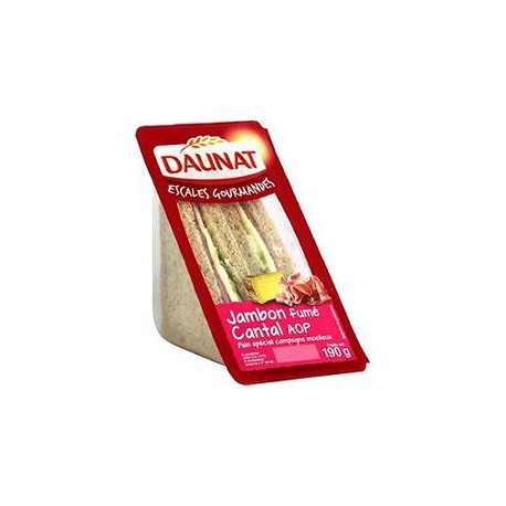 190G Sandwich Tranche Jambon Fume Cantal Daunat