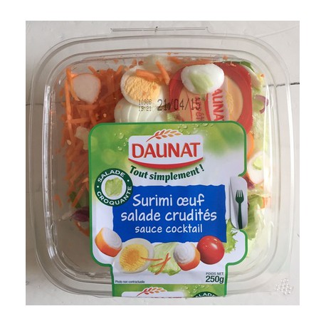 250G Salade Toute Simple Surimi Crudites Daunat