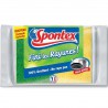 2 Eponges Finition Rayures Spontex