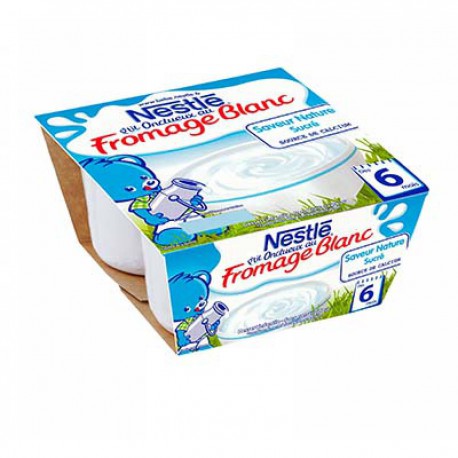 Nestle P Titi Onctueux Fromage Blanc Nature Sucré Nestlé 4X100G