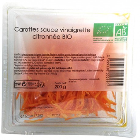 Carottes Rapees Bio 200G