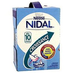 Nidal Croissance Lait Bébé Liquide Dès 1 An Les 4 Briques De 1 L