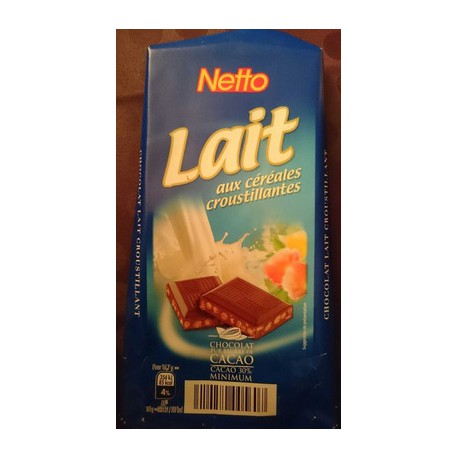 Netto Chocolat Lait Riz 100G