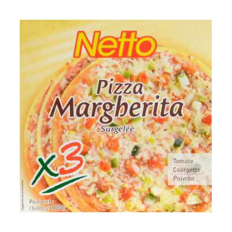 Netto Pizza Margueritx3 900G