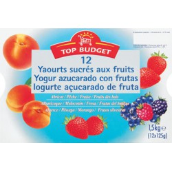 T.Budget Yaourt Fruits 12X125G