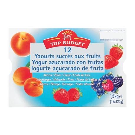 T.Budget Yaourt Fruits 12X125G