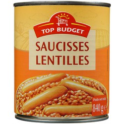 T.Budget Saucisse Lentille840G