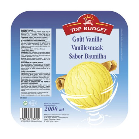 T.Budget Bac Vanille 950G