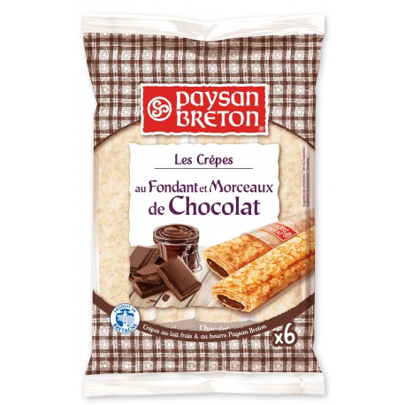 180G 6 Crepes Fourrees Chocolat Paysan Breton