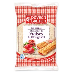 180G 6 Crepes Fourrees Fraise Paysan Breton