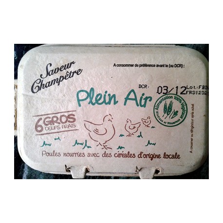 6 Oeuf Vrac Emb Plein Air Gros