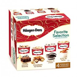 4X100Ml Glace Multi Flavour Haagen Daz