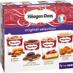 4X100Ml Glace Minicup Original Colle Haagen Daz