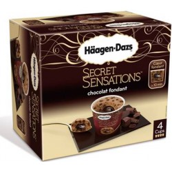 4X100Ml Glace Choco Fondant Haagen Daz
