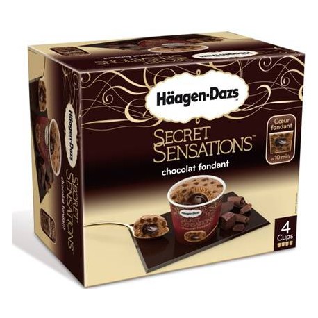 4X100Ml Glace Choco Fondant Haagen Daz