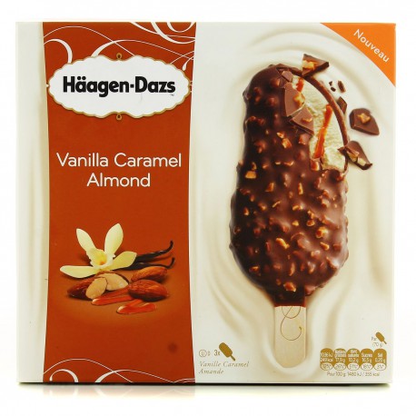 3 Batonnets Glaces Vanille/Caramel/Amande 210G Haagen-Daz