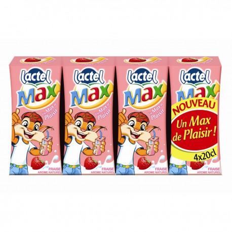 4X20Cl Brick Lait Arome Fraise Lactel