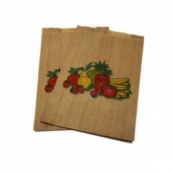 C.1000 Sacs Fruits 2Kg 20+6X31Cm Kraft Naturel