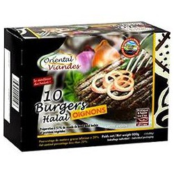 10X80G Burger Halal Oignon Oriental Viande