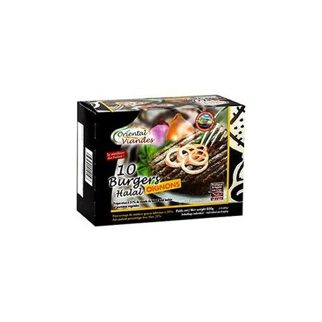 10X80G Burger Halal Oignon Oriental Viande