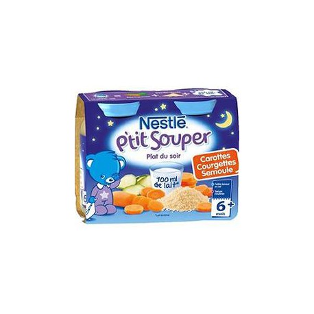 Pack 2X200G Pot Petit Souper Carotte/Courgettes Nestle