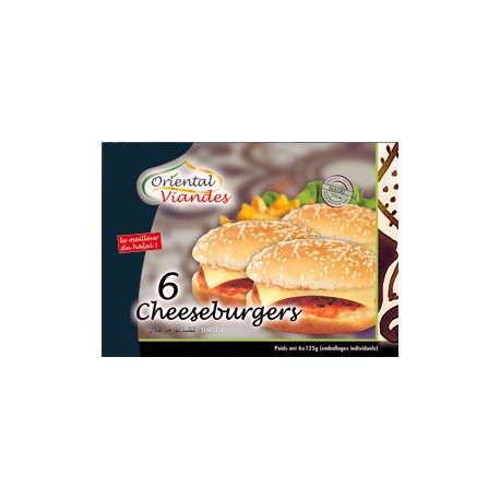 6X125G Cheeseburger Halal Oriental Viande