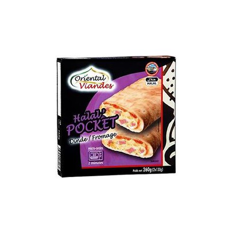 2X130G Pocket Dinde Fromage Halal Oriental Viande