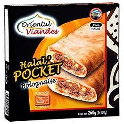 2X130G Pocket Bolognaise Halal Oriental Viande