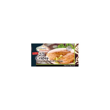 Crepes Dinde Fromage Halal 20 Crepes 1Kg