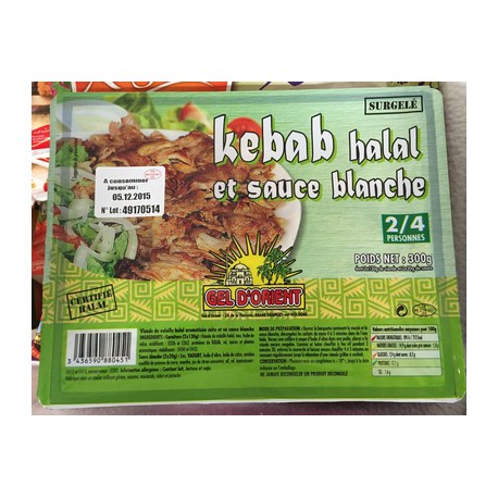 Kebab Hallal+Sauce Blanche300G