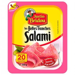 200G 20 Tranches Salami C8P Justin Bridou