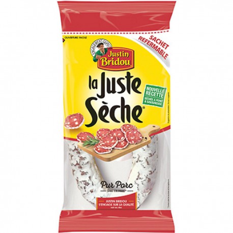 275G Saucisse Juste Seche Nature Justin Bridou