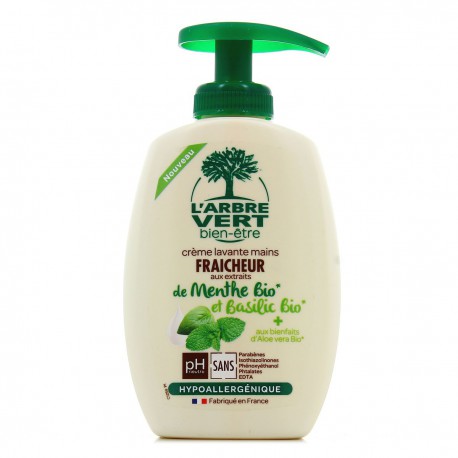 Creme Lavante Main Menthe Basilic 300Ml Arbre Vert