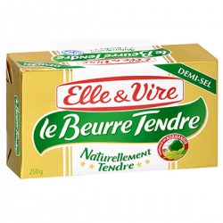250G Beurre Tendre 1/2 Sel Elle & Vire