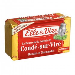250G Plq Beurre 1/2 Sel Conde Elle&Vire