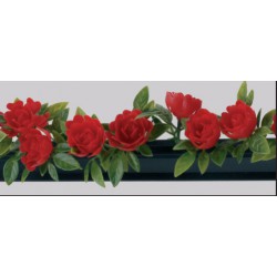 12 Barres Roses Sur Socle Noir
