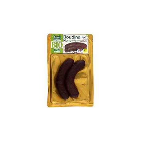 Bonjour Campagne Boudin Noir Oignons Bio X2 200G