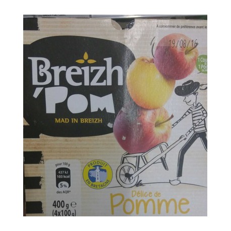 Breizhpom Coupelle Pomme4X100G