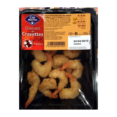 Queues De Crevettes Panee 130G