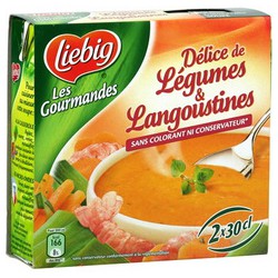 600G Delice Legumes Et Langoustines 2X30Cl Liebig